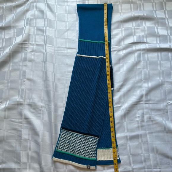 Smartwool Blue & White Merino Wool Scarf - Picture 3 of 7